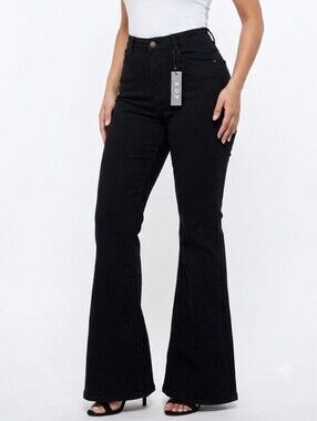KDF Black Flare Jeans- Size 14 ( NWT)